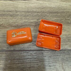 VINTAGE Supotel Made In France HOTEL Teranga HOLDER  PLASTIC Orange Set Of 2